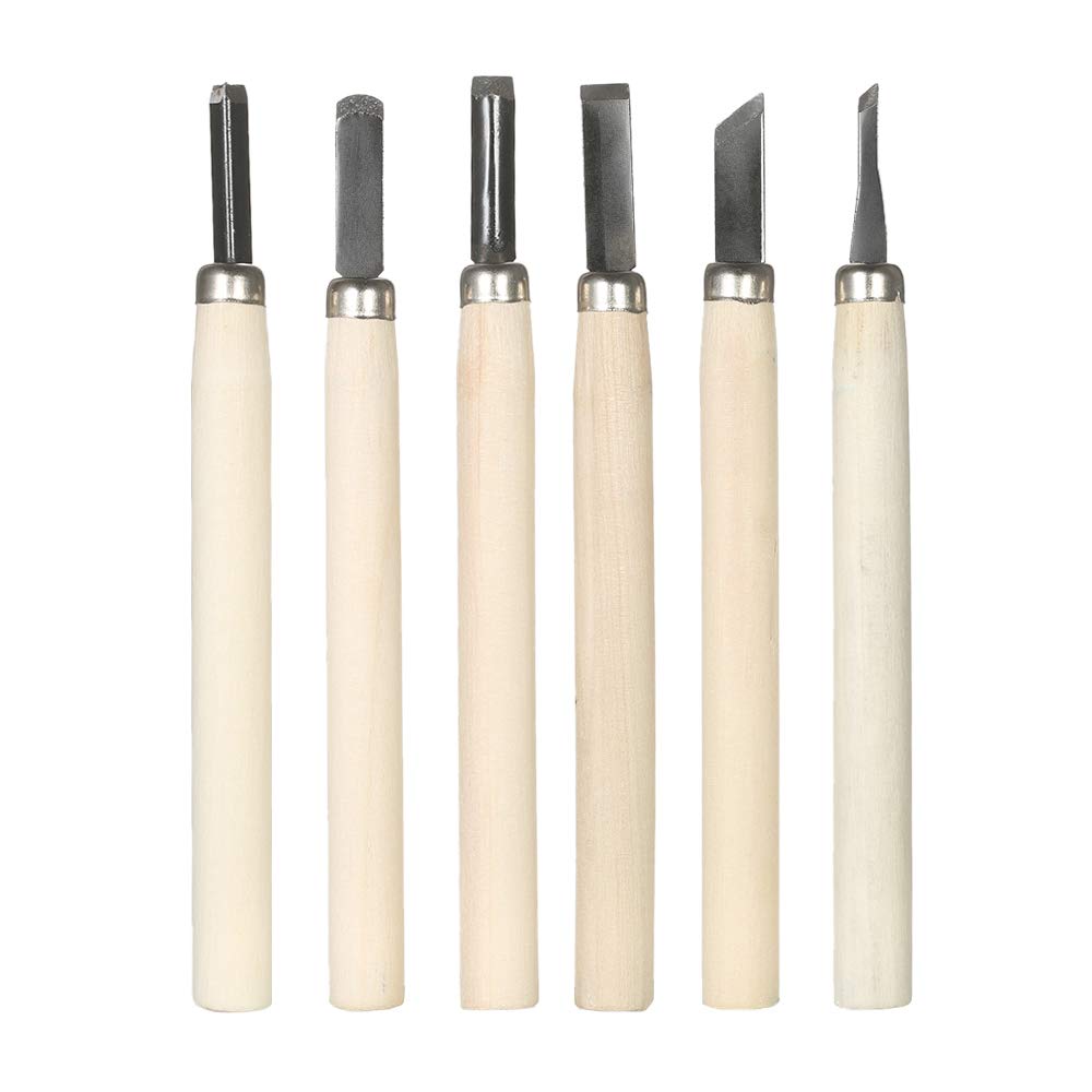 Set 6 Gubias / Cinceles para Tallado en Madera