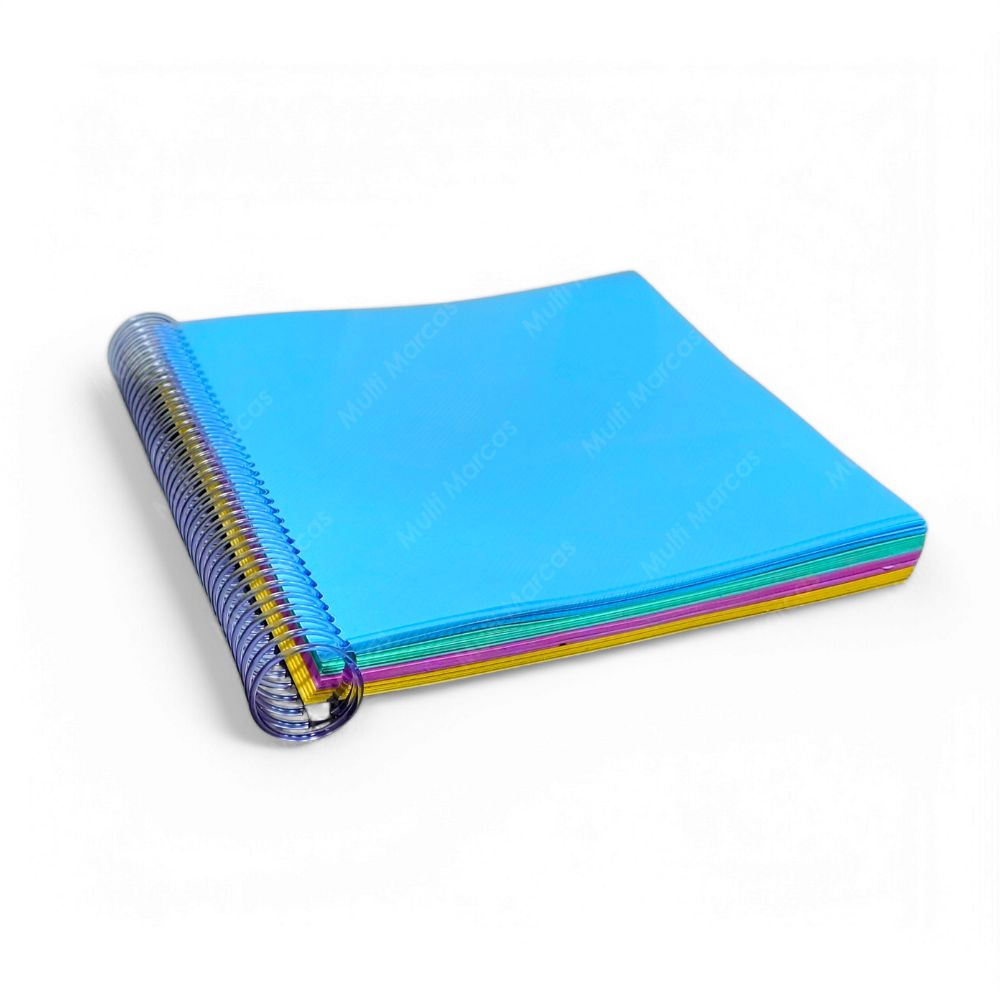 Fichero Anillado de 100 hojas cartulina de colores 21.5 x 21.5 cm.