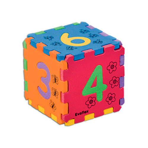 Rompecabezas de Goma Eva - Cubo Números - Evaflex