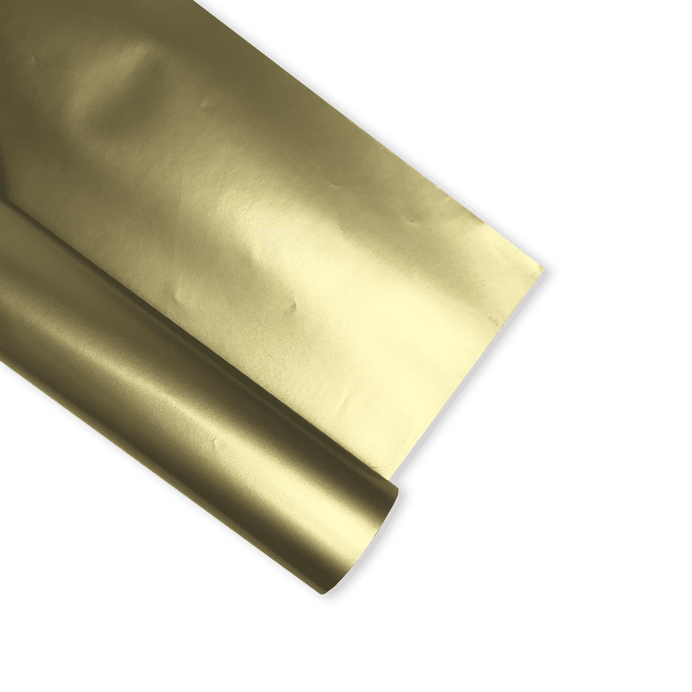 Pliego de Papel Lustre / Lustroso Metalizado 50x60 Color Dorado / Oro