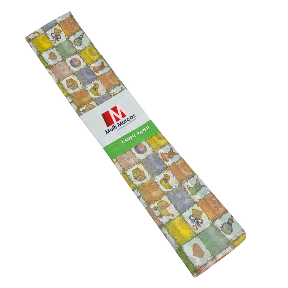 Rollo de Papel Crepé (50 x 150 cm) con patrón Infantil