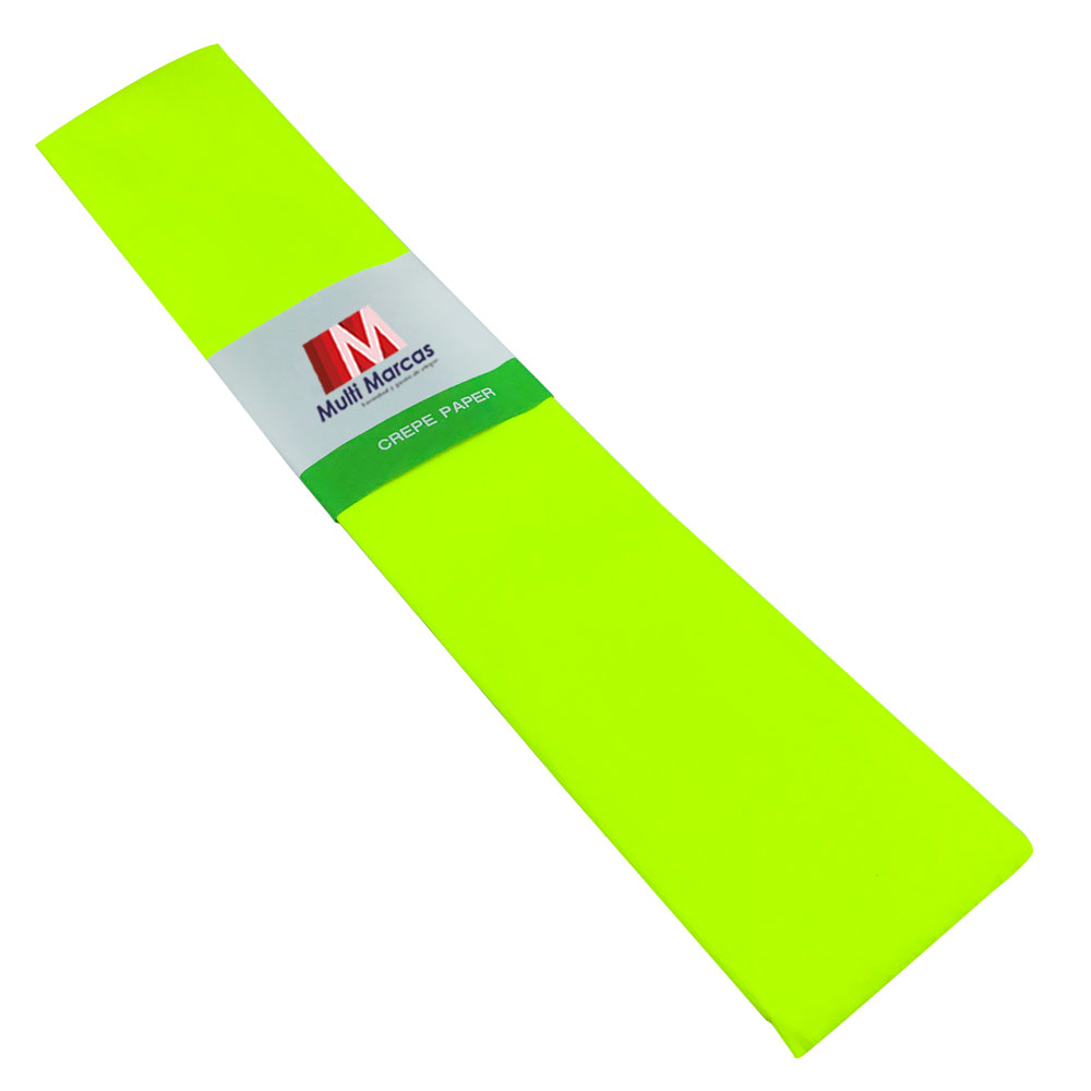 Rollo de Papel Crepé (50 x 150 cm) Fluorescente Amarillo