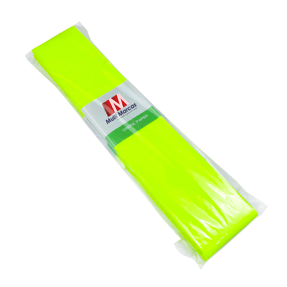 Rollo de Papel Crepé (50 x 150 cm) Fluorescente Amarillo
