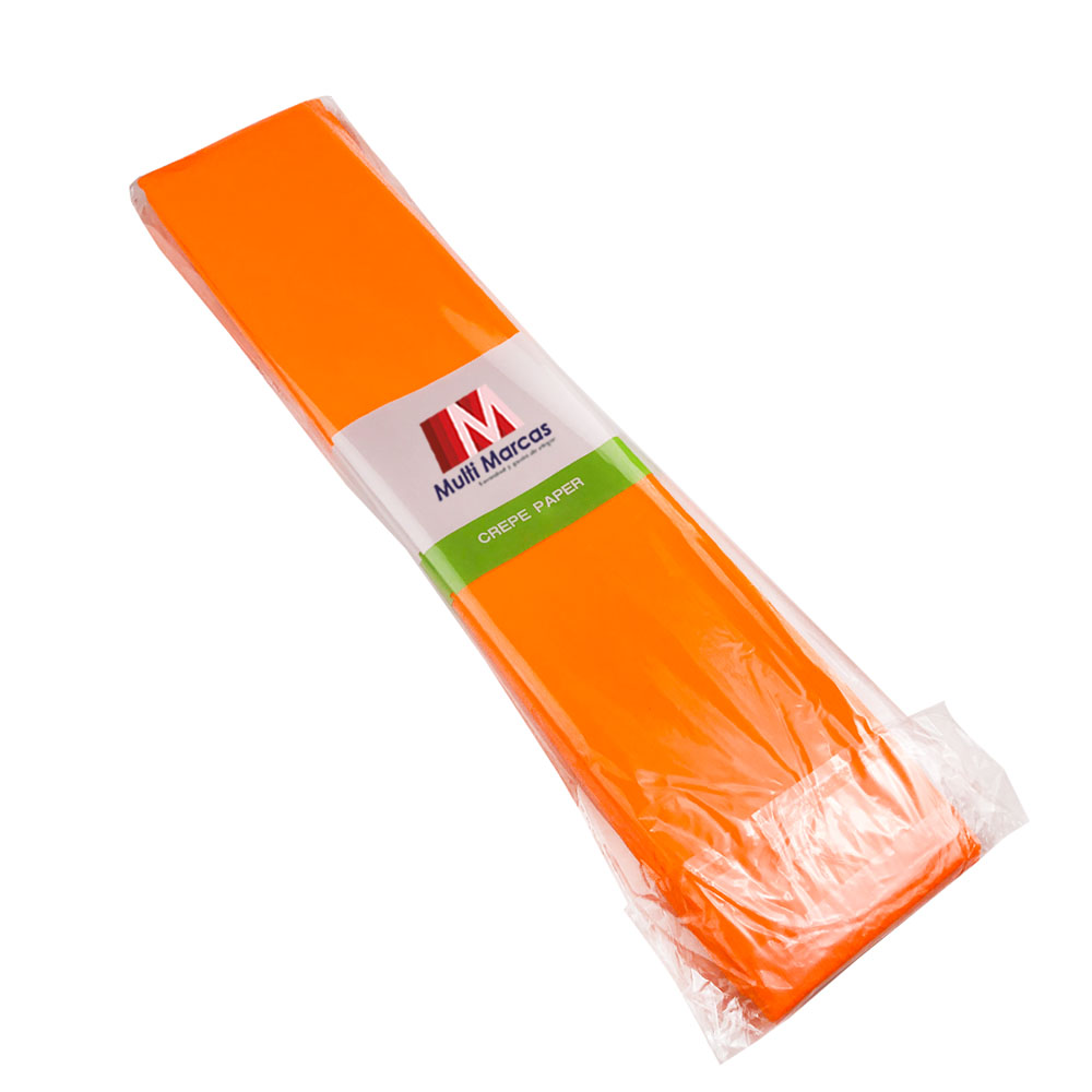 Rollo de Papel Crepé (50 x 150 cm) Fluorescente Naranja