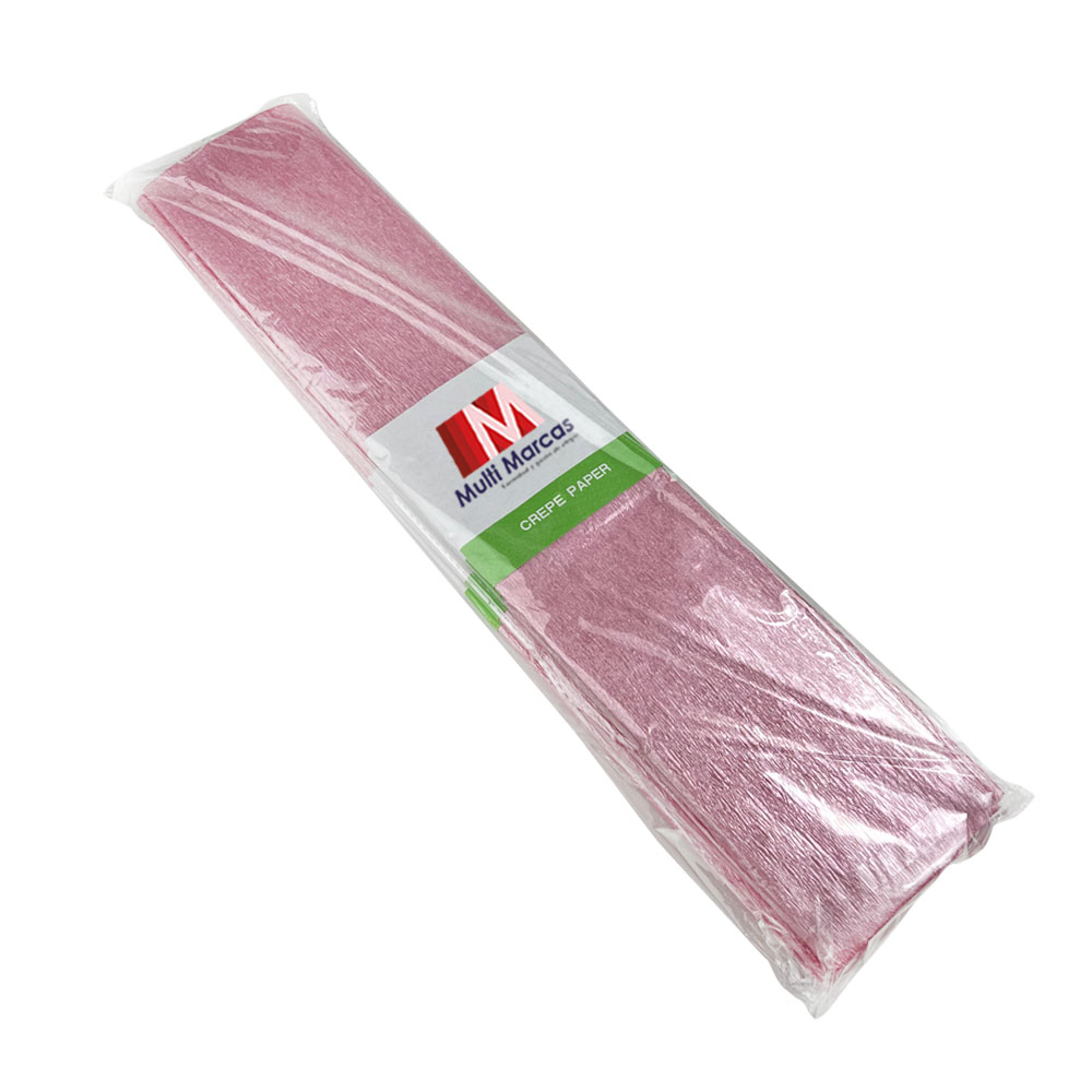 Rollo de Papel Crepé Metálico (50 x 150 cm) Rosa