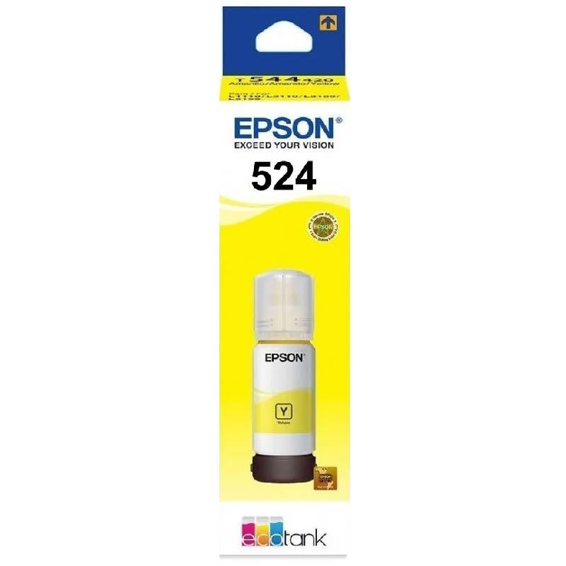 Tinta Original T524 para Impresora EPSON Color Amarillo / Yellow 70 ml.
