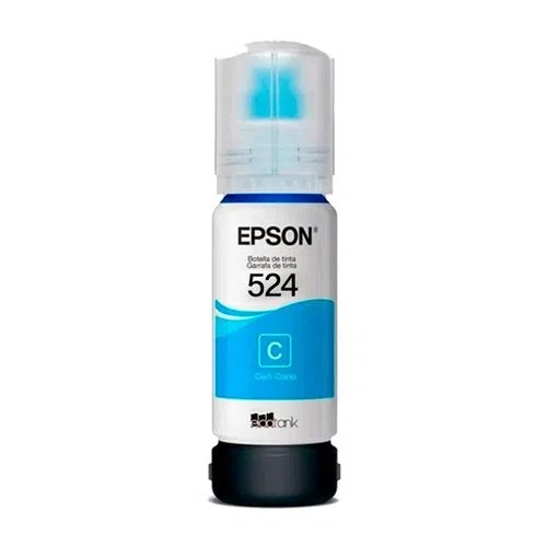 Tinta Original T524 para Impresora EPSON Color Cyan / Cian 70 ml.