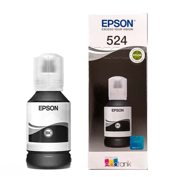 Tinta Original T524 para Impresora EPSON Color Negro / Black 127 ml.
