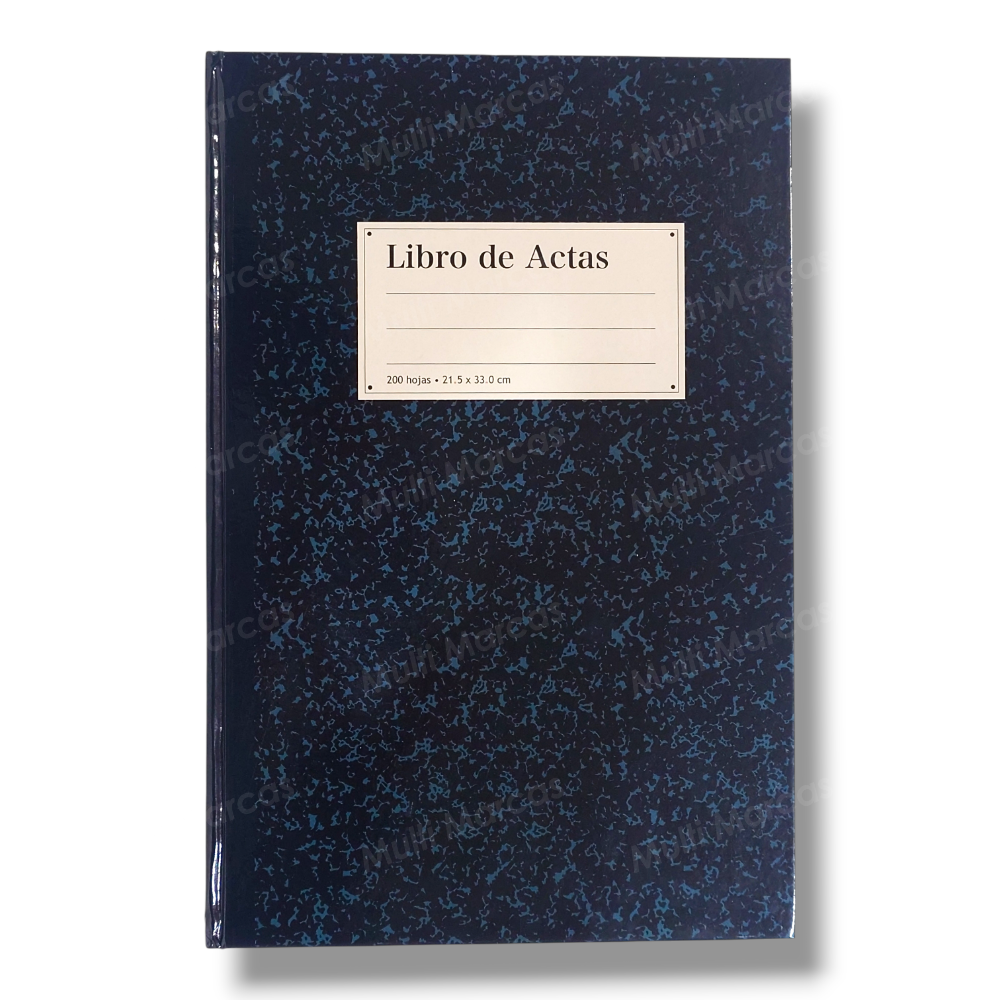 Libro de Actas Tamaño Oficio con 200 Hojas Foliadas - LRGABC003 - ABC
