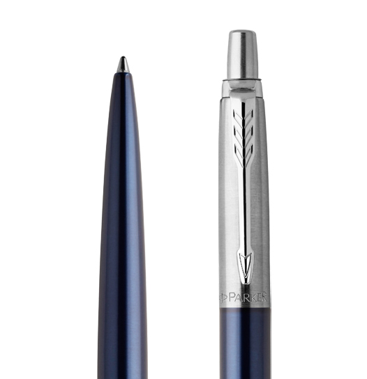 Boligrafo Parker JotterRoyal Blue, Tinta Azul, Cuerpo Plateado y Azul - 1953186 - Parker