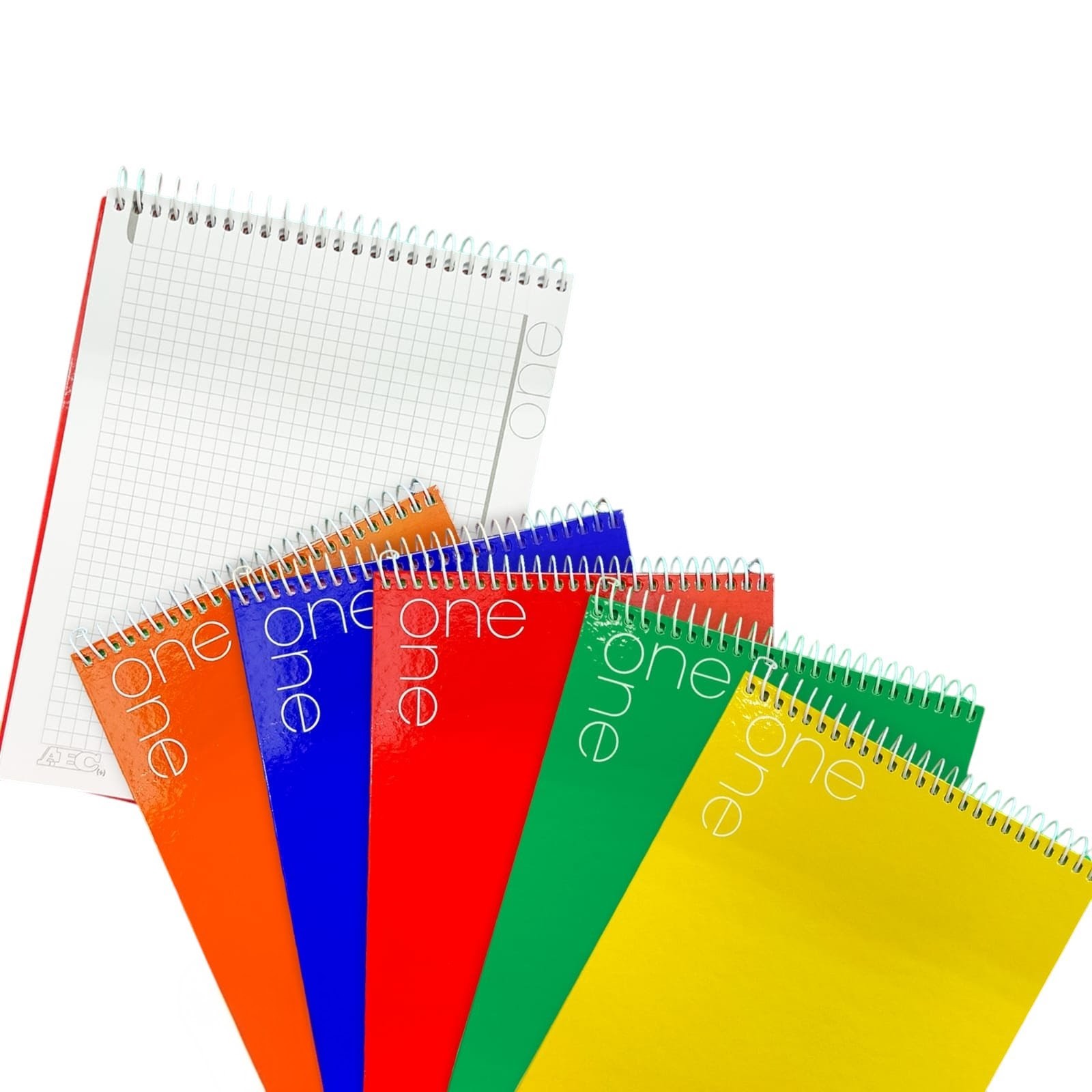 Cuaderno Espiral Tamaño Medio 1/2 Oficio One Horizontal ideal para Zurdos - CUAABC044