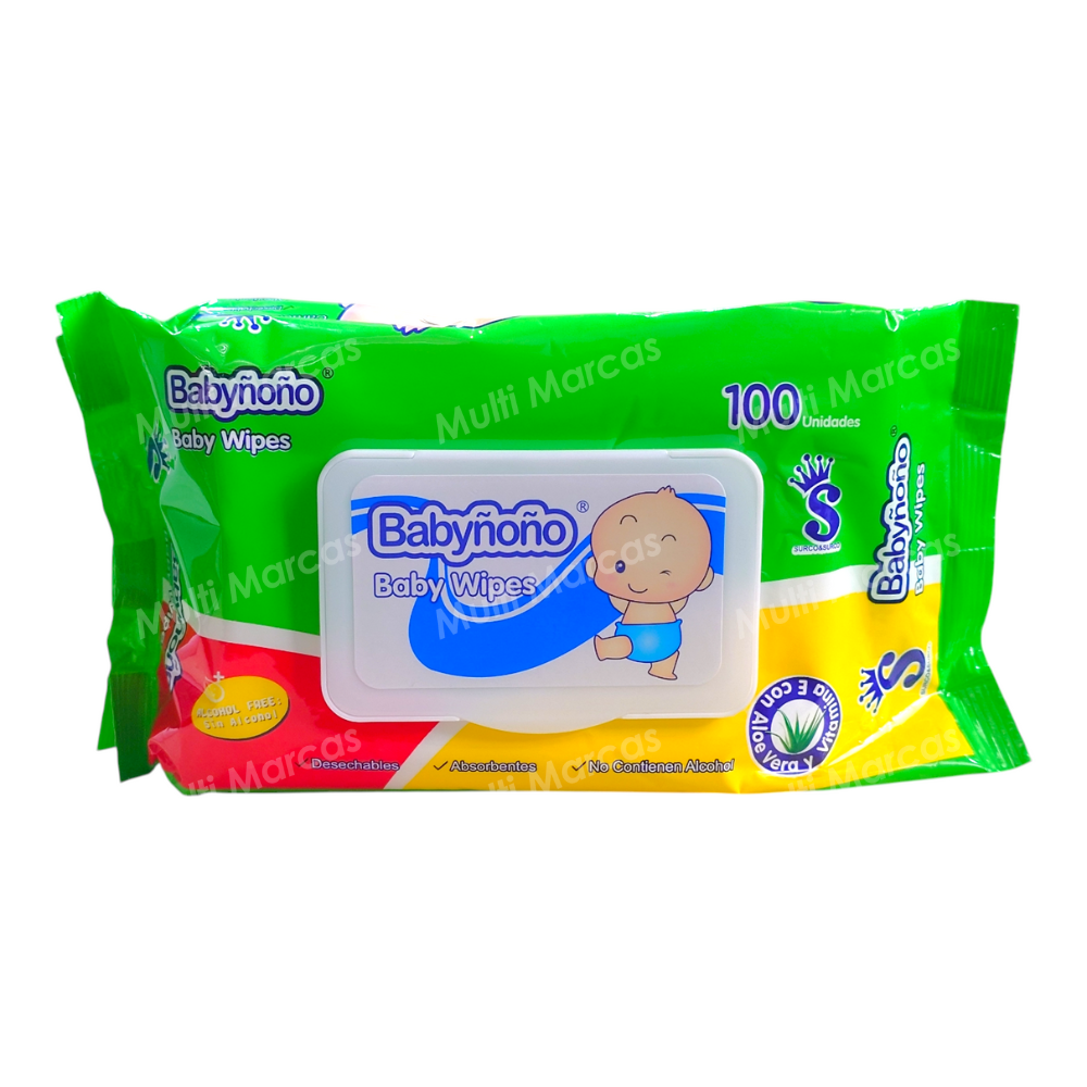 Toallitas Húmedas / Wipes x 100 Unidades - Babyñoño