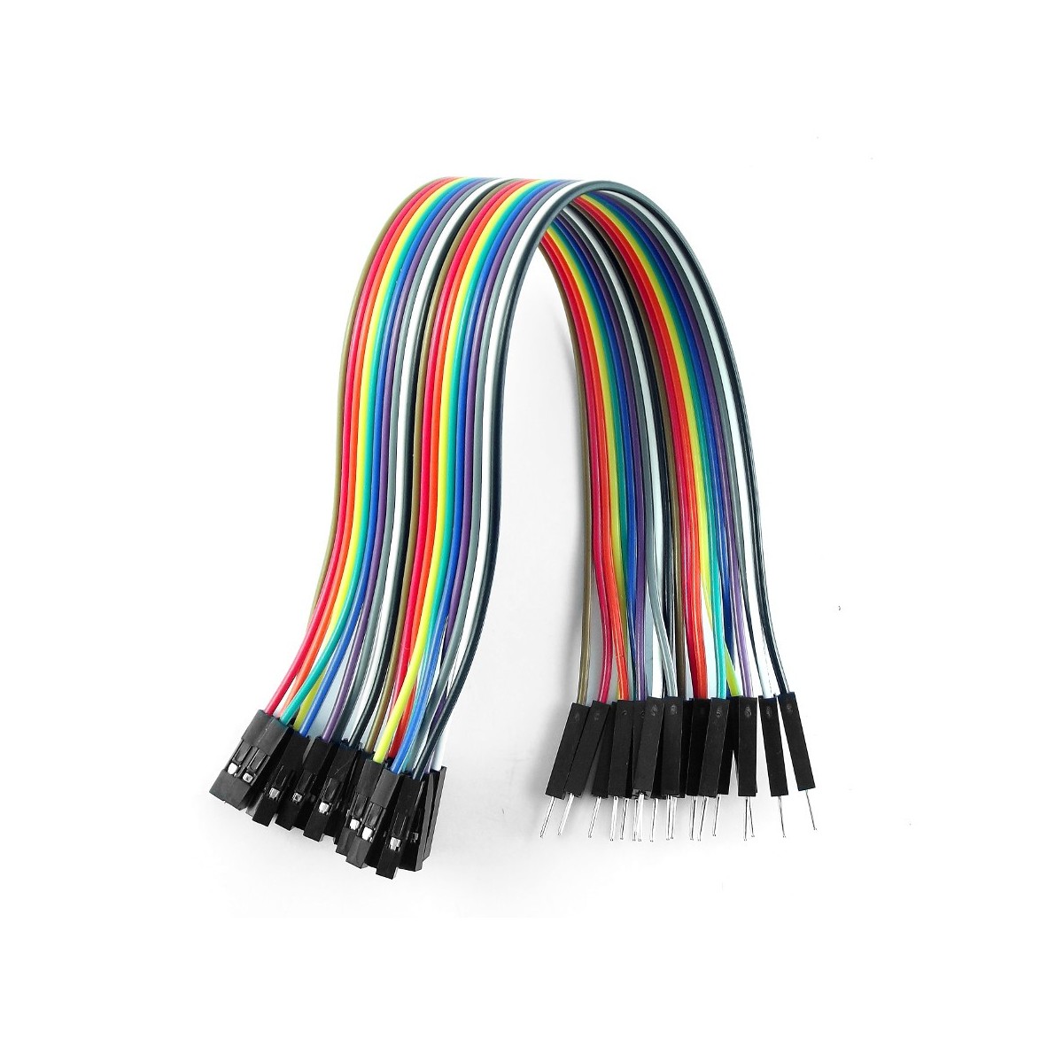 Unidad de Cable Jumper ó de Puente Flexible Para Arduino Con Terminales Macho a Hembra, 30 cm.