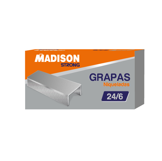 Set de 1000 Grapas Niqueladas 24/6 - MADISON