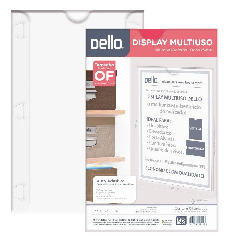 Cuadro Multiuso de Material Acrílico Tamaño Oficio - 0532 - DELLO