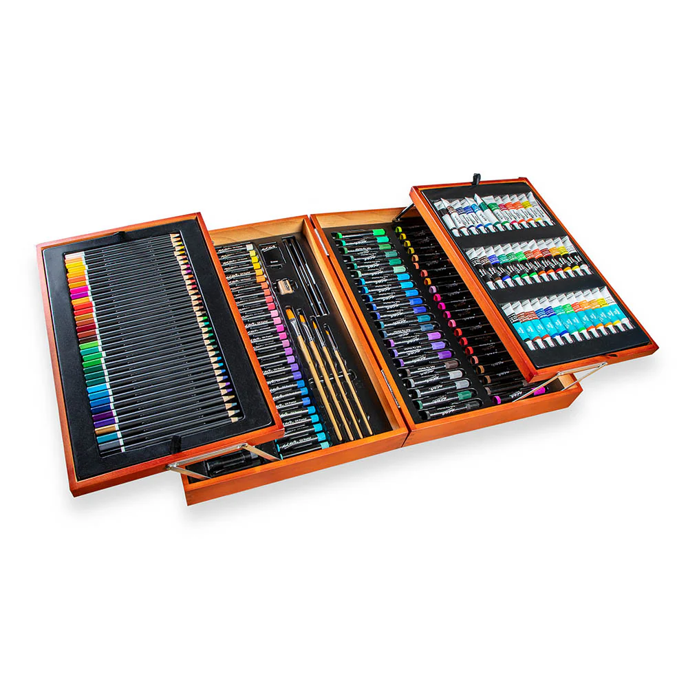 Juego de Artículos de Arte de 90 piezas Con Estuche Metálico- MMGS0013A - MONT MARTE