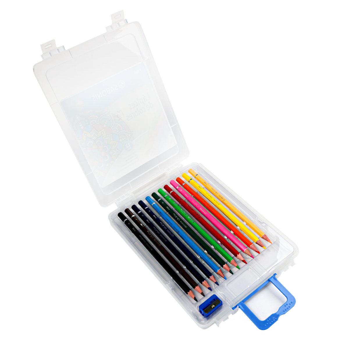 Set de 12 Lápices de Colores en Maletín Rígido + Tajador - P988 - SABONIS