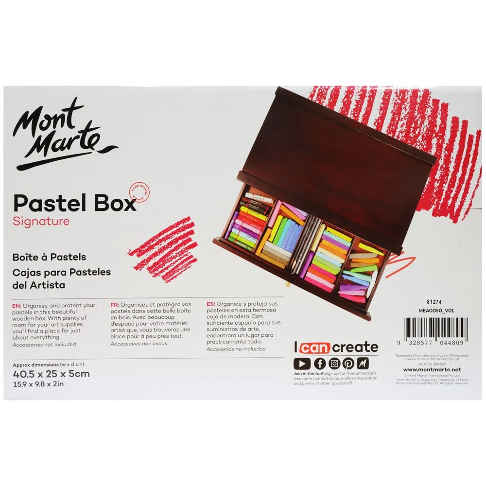 Caja para Colores Pasteles de Artista - MEA0050 - MONT MARTE