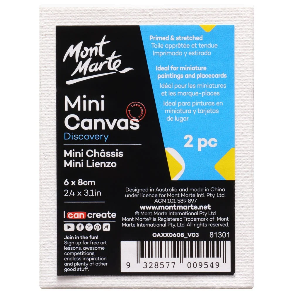 2 Mini Lienzos  6x8cm - CAXX0608 - MONT MARTE