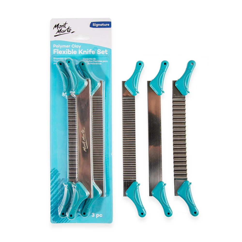 Set de 3 Cuchillas Flexibles para Arcilla Polimérica - MMSP0036 - MONT MARTE
