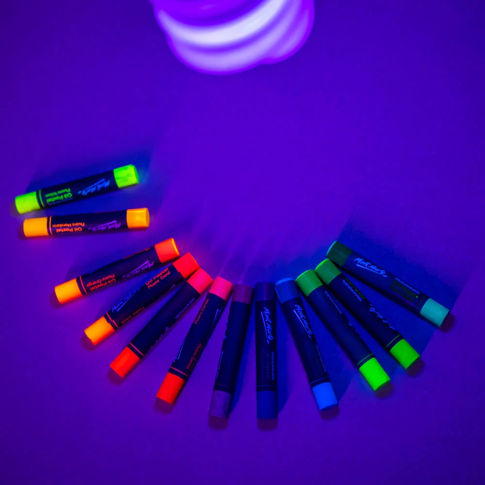 Set de 12 Pasteles al Óleo Fluorecentes - MMPT0036 - MONT MARTE