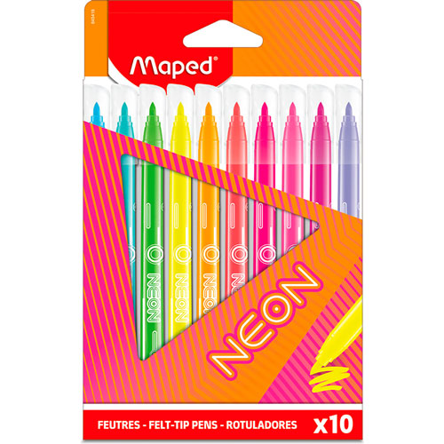 Rotuladores / Marcadores Neon de 10 Piezas - 845419 - MAPED