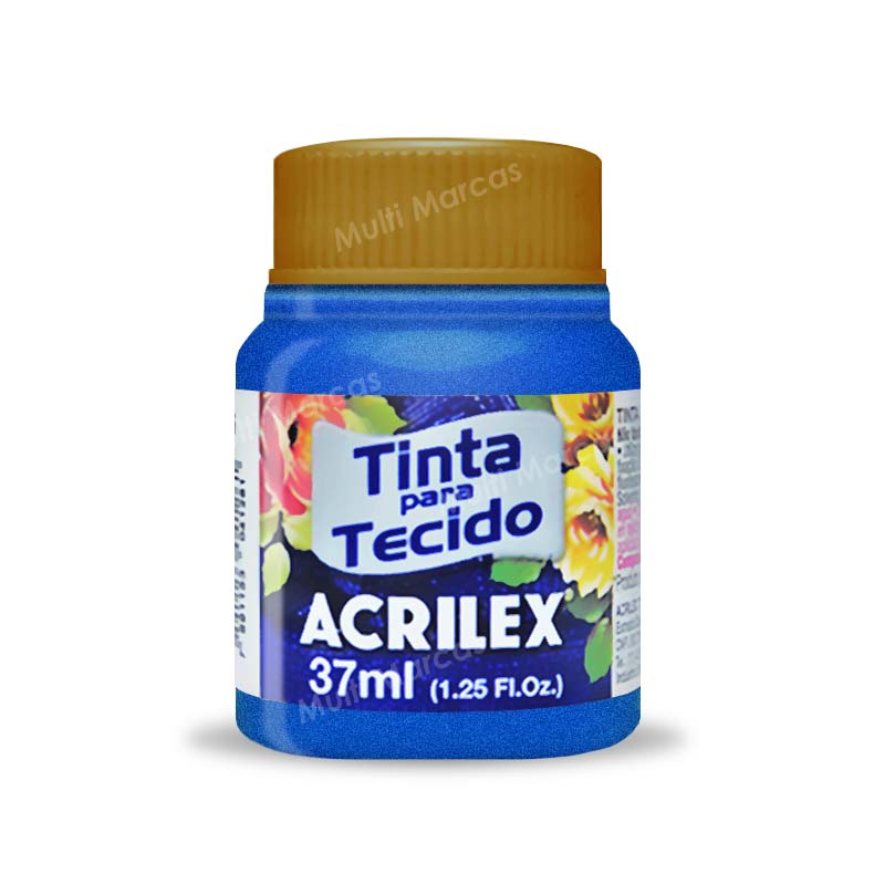 ACRILEX PARA TELA COLOR AZUL METALIZADO