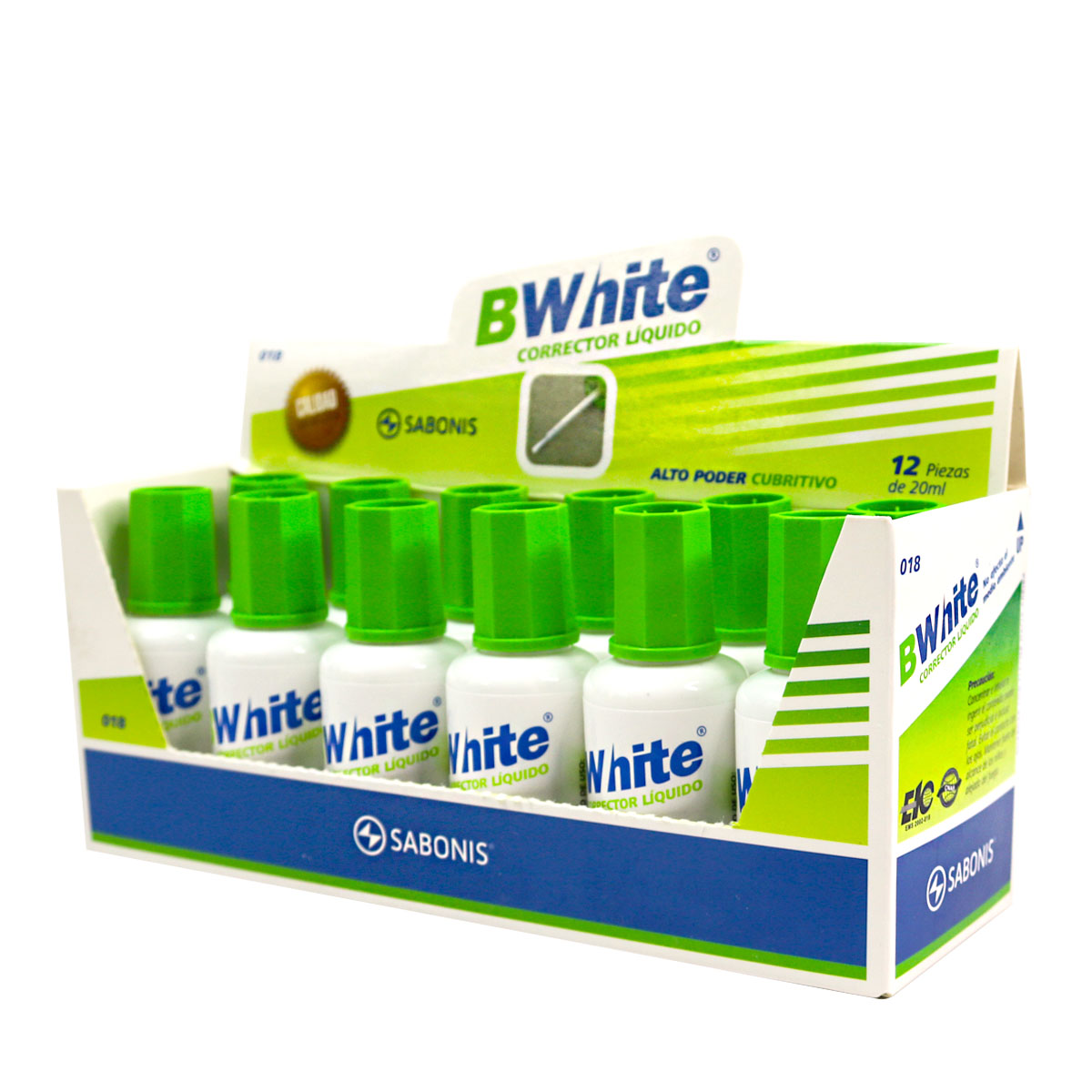 Corrector Líquido Con Brocha Bwhite de 20 ml. - C018 - SABONIS