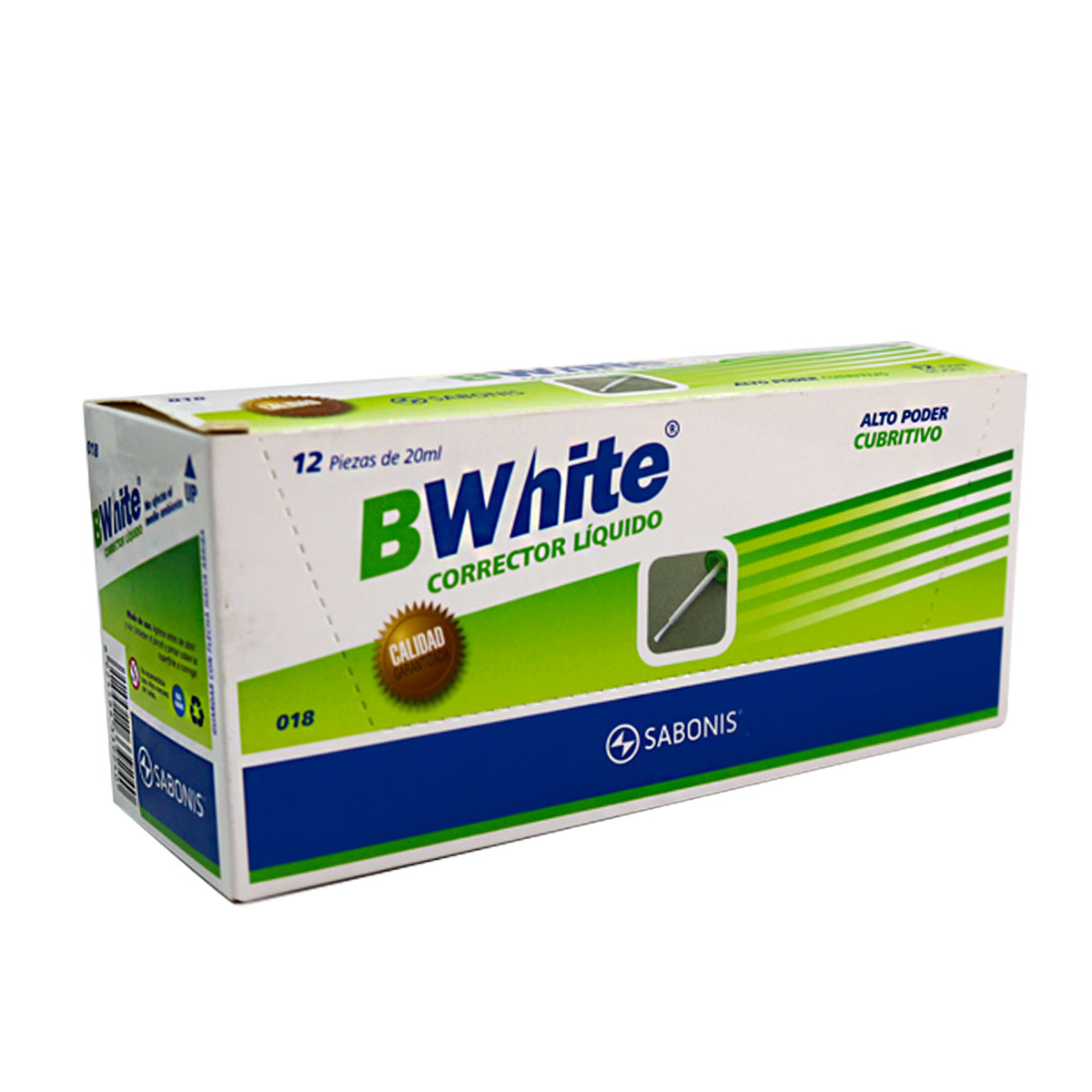 Corrector Líquido Con Brocha Bwhite de 20 ml. - C018 - SABONIS