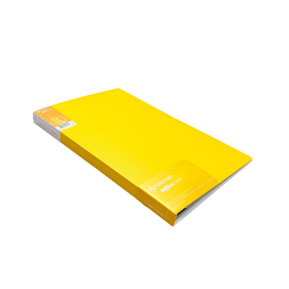 PORTAFOLIO PLÁSTICO CON 40 FUNDAS TAMAÑO OFICIO SABONIS CW40F