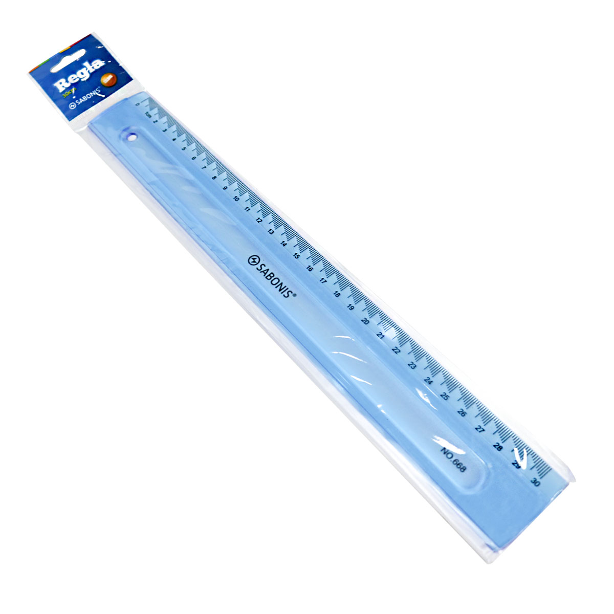 Regla de Plástico Grueso de 30 cm - 668 - SABONIS