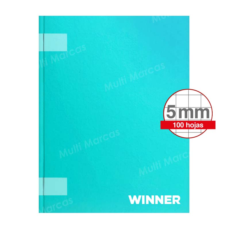 Cuaderno Empastado Winner Tamaño Carta de 100 Hojas