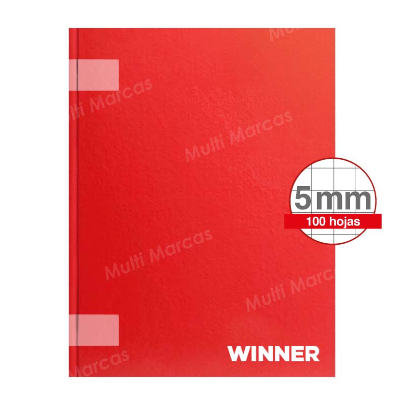 Cuaderno Empastado Winner Tamaño Carta de 100 Hojas