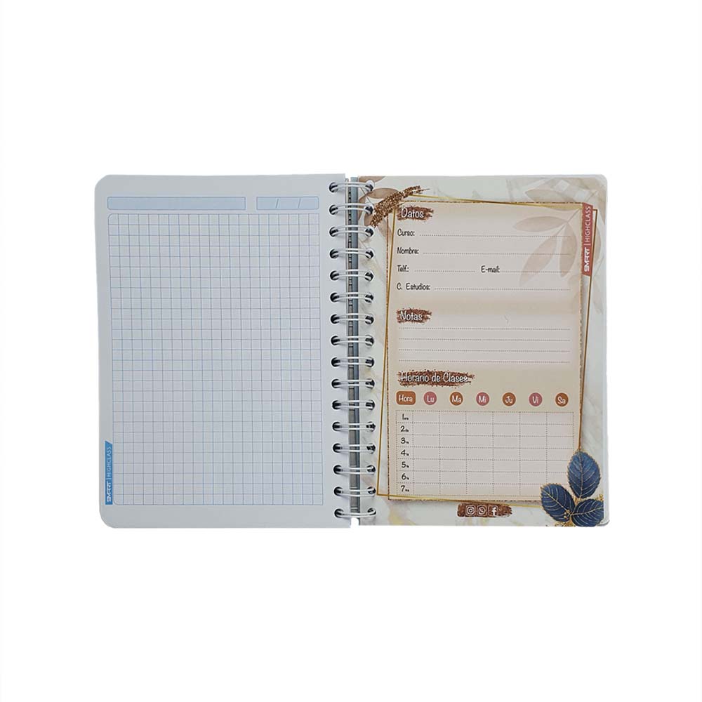 Cuaderno Espiral Smart Book 3D de 140 Hojas Tamaño Medio 1/2 Oficio