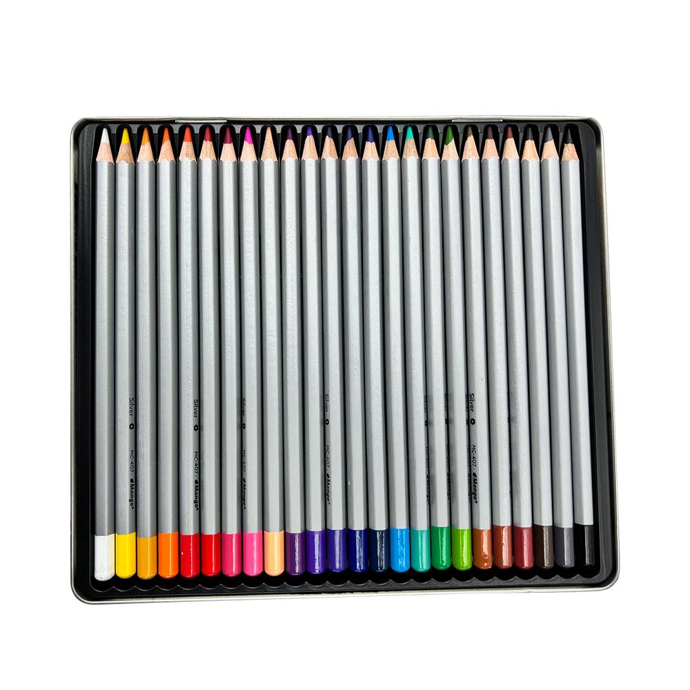 Set de 24 Colores Semi Profesionales en Estuche de Lata - MC407 - MANGO