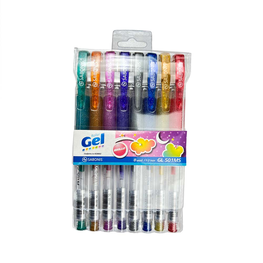 Set de 8 Micropuntas con Glitter SABONIS
