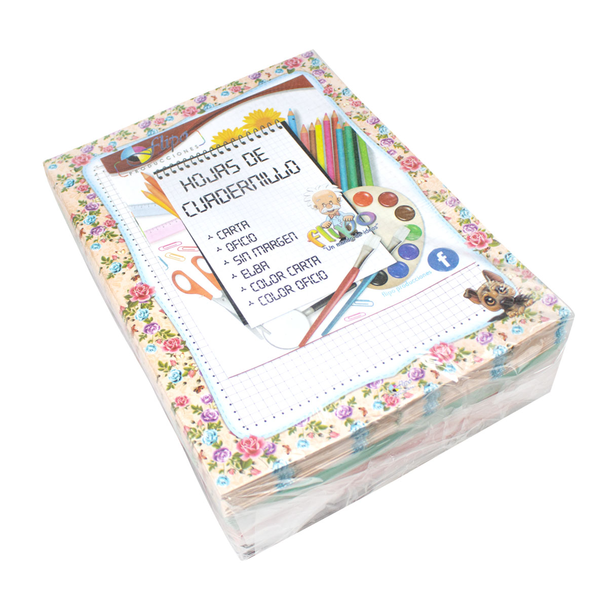 Paquete de 1000 Hojas de Cuadernillo Cuadícula 0.5 mm. (Normal) con Diseño Tamaño Carta