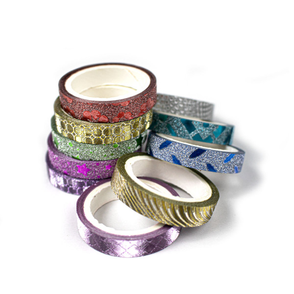 Set de 10 Washi Tape 3D (Cinta Adhesiva con diseño) MY3D