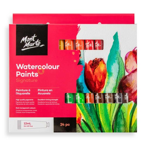 Pinturas de Acuarela Signature 24pc x 12ml Mont Marte PMHS0049