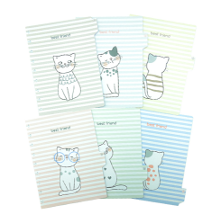 Kit de 6 Divisores y 2 Sub Tapas Best Friend Gatos Tamaño 19x24 cm. - BRW - CD1021