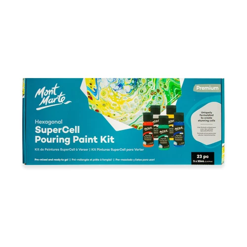 Kit de Pinturas Pouring Supercell por 23 pzas. MONT MARTE PMPP8002