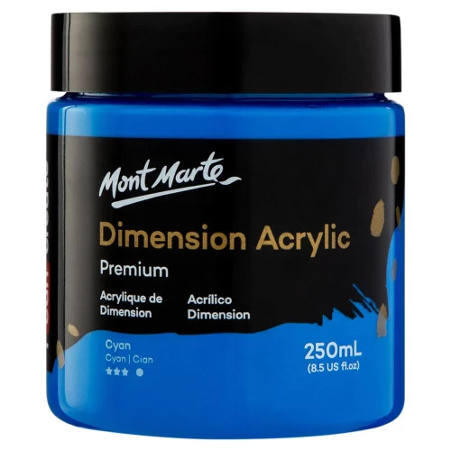 Pintura Acrílica Azul Cyan en Bote 250 ml Mont Marte PMDA2521